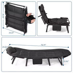 COZONY 79 Lit de camping pliant pour adultes avec coussin et oreiller, lit de couchage portable robuste pour usage intérieur et extérieur