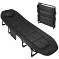 COZONY 79 Folding Camping Cot for Adults with Cushion & Pillow, Portable Heavy Duty Sleeping Bed for Indoor & Outdoor Use