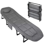 COZONY 79 Lit de camping pliant pour adultes avec coussin et oreiller, lit de couchage portable robuste pour usage intérieur et extérieur