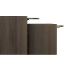 Table gigogne contemporaine ronde 2 pièces en bois de manguier massif Darah de 81 cm de large, entièrement assemblée