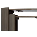 Table gigogne contemporaine ronde 2 pièces en bois de manguier massif Darah de 81 cm de large, entièrement assemblée