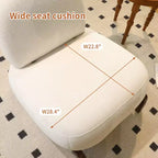 TUYOHW Fauteuil d'appoint en velours avec pieds en bois, chaise latérale rembourrée moderne sans accoudoirs avec oreiller, chaise de lecture pour appartement, salon, chambre à coucher