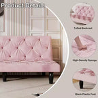Canapé-lit futon en velours TUYOHW avec dossier réglable, canapé convertible moderne de 66 po pour salon, chambre, appartement et usage invité