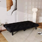 Canapé-lit futon en velours TUYOHW avec dossier réglable, canapé convertible moderne de 66 po pour salon, chambre, appartement et usage invité