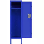 Casier en acier à un niveau avec 2 compartiments, Armoire de rangement en métal pour la maison, le bureau, l'école, la salle de sport, 54H x 15W x 14D