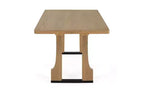 TUYOHW 63 Table de salle à manger rectangulaire pour 6-8 personnes, table de cuisine de style campagnard avec cadre en bois massif pour salon, résistante aux rayures et à l'eau