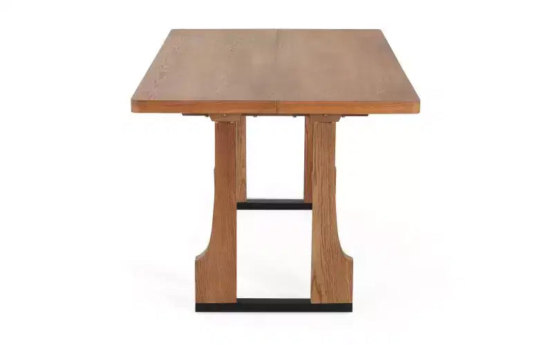 TUYOHW 63 Table de salle à manger rectangulaire pour 6-8 personnes, table de cuisine de style campagnard avec cadre en bois massif pour salon, résistante aux rayures et à l'eau