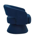 TUYOHW Fauteuil d'appoint pivotant moderne avec revêtement en velours, chaise ronde en forme de tonneau avec dossier ouvert et accoudoirs, chaise confortable pour chambre, salon