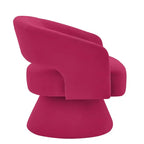 TUYOHW Fauteuil d'appoint pivotant moderne avec revêtement en velours, chaise ronde en forme de tonneau avec dossier ouvert et accoudoirs, chaise confortable pour chambre, salon