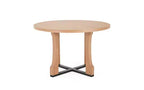 TUYOHW 48 Circle Kitchen Table for 4,Scratch-resistant Dining Table with Trestle Base,Space-saving & Compact Table for Dining Room