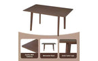 TUYOHW 60 Table de cuisine rectangulaire pour 4, table à manger minimaliste avec cadre en bois massif, table polyvalente pour salle à manger, salon, capacité de 204 kg