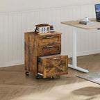 Acekool Caisson de bureau mobile 3 tiroirs avec serrure, meuble de classement sous bureau, organisateur de rangement en bois