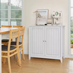Meuble de Rangement au Sol, 2 Portes, Organiseur Moderne Autonome, Meuble d'Angle pour Salon, Couloir, Meuble de Maison