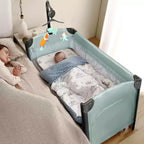 JOYMOR 3 in 1 Baby Bedside Bassinet, Bedside Sleeper with Mattress and Sheet, Convert to Bassinet, Playpen, Foldable Travel Baby Bed