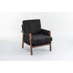 Fauteuil d'appoint moderne du milieu du siècle TUYOHW avec fauteuil de salon en bois rembourré en chenille avec accoudoir Fauteuils simples pour le salon, la chambre