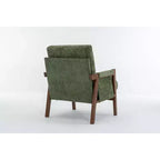 Fauteuil d'appoint moderne du milieu du siècle TUYOHW avec fauteuil de salon en bois rembourré en chenille avec accoudoir Fauteuils simples pour le salon, la chambre