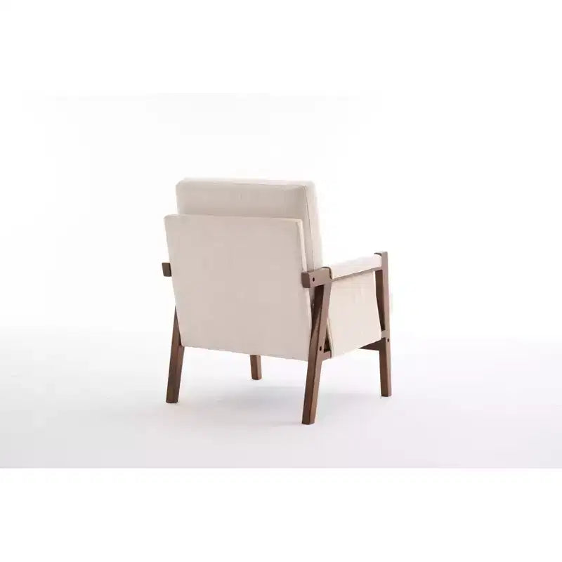 Fauteuil d'appoint moderne du milieu du siècle TUYOHW avec fauteuil de salon en bois rembourré en chenille avec accoudoir Fauteuils simples pour le salon, la chambre