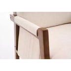 Fauteuil d'appoint moderne du milieu du siècle TUYOHW avec fauteuil de salon en bois rembourré en chenille avec accoudoir Fauteuils simples pour le salon, la chambre