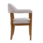 Christopher Knight Home Seokjin Chaises de salle à manger modernes rembourrées en bois d'hévéa avec accoudoirs (lot de 4)