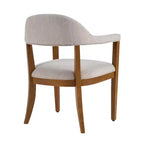 Christopher Knight Home Seokjin Chaises de salle à manger modernes rembourrées en bois d'hévéa avec accoudoirs (lot de 4)