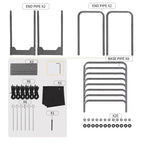 Range-bûches en acier avec housse Oxford imperméable 600D – Organisateur de bûches robuste pour l'intérieur et l'extérieur