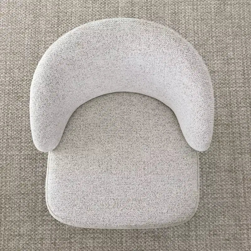 Lot de 2 Chaises de Salle à Manger Mid-Century Modernes, Chaises de Cuisine Rembourrées en Chenille avec Pieds en Bois Massif et Dossier Rond Incurvé - Panipeachy