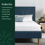 Matelas en mousse à mémoire de forme essentiel ZINUS 6 Twin Cooling, sans fibre de verre, fermeté moyenne, couches rafraîchissantes et respirantes, matériaux certifiés sûrs
