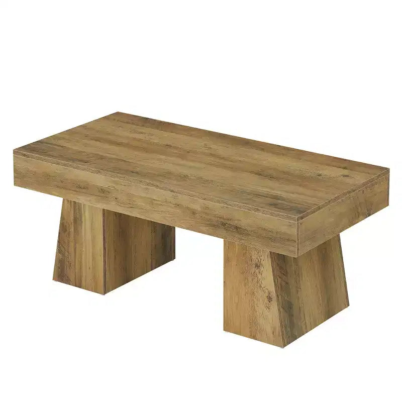 MAYEERTY Table Basse de Ferme de 120 cm, Table Centrale Rectangulaire avec Base Épaisse