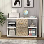 Classeur 2 tiroirs Lantine, Grand classeur latéral mobile pour dossiers de format lettre avec support d'imprimante et roulettes pour bureau à domicile, Blanc