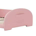 Lit de princesse rembourré en forme de lapin MAYEERTY pour lit jumeau avec tête de lit et pied de lit rose