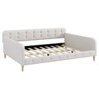 Lit de repos moderne rembourré en lin de taille Queen Luxystar