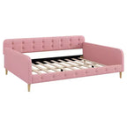Lit de repos moderne rembourré en lin de taille Queen Luxystar
