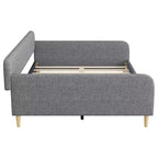 Lit de repos moderne rembourré en lin de taille Queen Luxystar