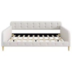 Lit de repos moderne rembourré en lin de taille Queen Luxystar