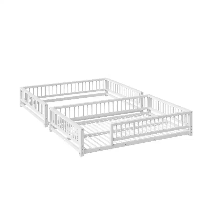Lit superposé Luxystar en métal avec barrières de sécurité, séparable en 2 lits