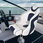 Fauteuil Capitaine, Siège de Bateau en Vinyle Marine avec Rembourrage Épais en Éponge et Dossier Ergonomique, Siège de Ponton de 42 cm de Large