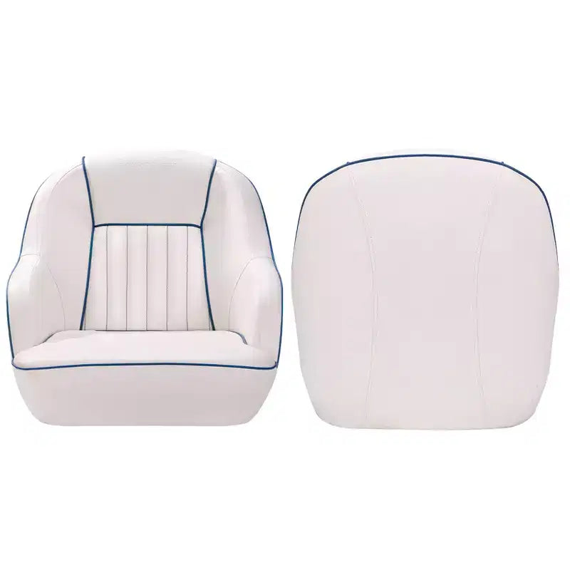 Fauteuil Capitaine, Siège de Bateau en Vinyle Marine avec Rembourrage Épais en Éponge et Dossier Ergonomique, Siège de Ponton de 42 cm de Large