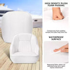 Fauteuil Capitaine, Siège de Bateau en Vinyle Marine avec Rembourrage Épais en Éponge et Dossier Ergonomique, Siège de Ponton de 42 cm de Large
