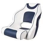 Fauteuil Capitaine, Siège de Bateau en Vinyle Marine avec Rembourrage Épais en Éponge et Dossier Ergonomique, Siège de Ponton de 42 cm de Large
