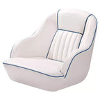 Fauteuil Capitaine, Siège de Bateau en Vinyle Marine avec Rembourrage Épais en Éponge et Dossier Ergonomique, Siège de Ponton de 42 cm de Large