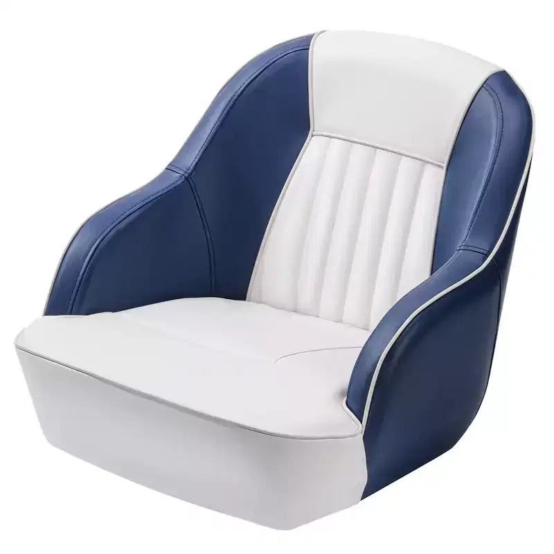 Fauteuil Capitaine, Siège de Bateau en Vinyle Marine avec Rembourrage Épais en Éponge et Dossier Ergonomique, Siège de Ponton de 42 cm de Large