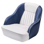Fauteuil Capitaine, Siège de Bateau en Vinyle Marine avec Rembourrage Épais en Éponge et Dossier Ergonomique, Siège de Ponton de 42 cm de Large
