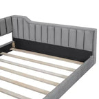 Lit de repos moderne en velours Luxystar avec poches latérales