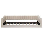 Lit de repos moderne en velours Luxystar avec poches latérales