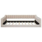 Lit de repos moderne en velours Luxystar avec poches latérales