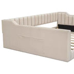Lit de repos moderne en velours Luxystar avec poches latérales