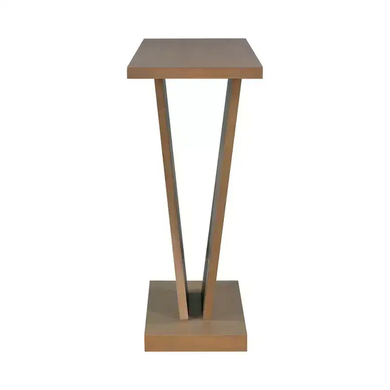 Table console d'entrée Whisen V-Base, table de couloir d'appoint, table de canapé mince avec placage en bois naturel, polyvalence classique