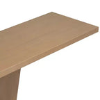 Table console d'entrée Whisen V-Base, table de couloir d'appoint, table de canapé mince avec placage en bois naturel, polyvalence classique