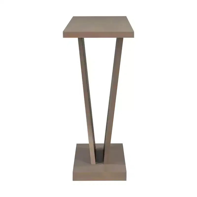 Table console d'entrée Whisen V-Base, table de couloir d'appoint, table de canapé mince avec placage en bois naturel, polyvalence classique