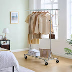 Portant à vêtements roulant robuste VIYET 68 600 livres, portant à vêtements commercial en fer pliable (cintres portables pour chambre à coucher)
